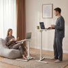 VEVOR Standing Desk, Adjustable Height Mobile Stand Up Desk with Tilting Desktop, 25.6 x 19 in Small Computer Sit Stand Workstation, 33 lbs Capacity, Pneumatic Lift for Home Office, Fully Assembled