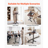 VEVOR Standing Desk, Adjustable Height Mobile Stand Up Desk w/ Casters, 28.2 x 20.5 in Small Computer Sit Stand Rolling Workstation w/ Hook, 33 lbs Capacity, Foot Pedal Pneumatic Lift for Home Office
