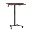 VEVOR Standing Desk, Adjustable Height Mobile Stand Up Desk w/ Casters, 28.2 x 20.5 in Small Computer Sit Stand Rolling Workstation w/ Hook, 33 lbs Capacity, Foot Pedal Pneumatic Lift for Home Office