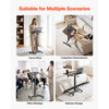 VEVOR Standing Desk, Adjustable Height Mobile Stand Up Desk with Tilting Desktop, 25.6 x 19 in Small Computer Sit Stand Rolling Workstation with 4 Casters, 33 lbs Capacity, Ideal for Home Office