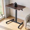 VEVOR Standing Desk, Adjustable Height Mobile Stand Up Desk with Tilting Desktop, 25.6 x 19 in Small Computer Sit Stand Rolling Workstation with 4 Casters, 33 lbs Capacity, Ideal for Home Office