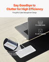 VEVOR conference table cable management and built-in power outlets (detail)