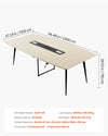 VEVOR conference table dimensions and model information (diagram)