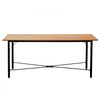 VEVOR Conference Table, 6 ft Office Meeting Table for 6-8 Person, Modern Rectangle Seminar Desk with Metal Legs, Meeting Desk Ideal for Office, Boardroom, Conference Room, Easy Assembly, Brown