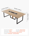 VEVOR conference table dimension diagram 94.49 x 47.24 x 29.53 in and model KLHY-04