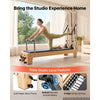 VEVOR Pilates Reformer with Tower 94" Pilates Machine 400 lbs Maple Wood, for Home Use and Gym Workout, with Jump Board, Music Wire Springs, and Sitting Box, Suitable for Advanced and Beginners Users