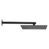 VEVOR Shower Faucet Set, Rainfall Bathroom Shower System with 12-Inch Square Rain Shower Head and Handheld Spray, Wall Mounted Bath Fixtures with Brass Valve and Trim Kit, Matte Black