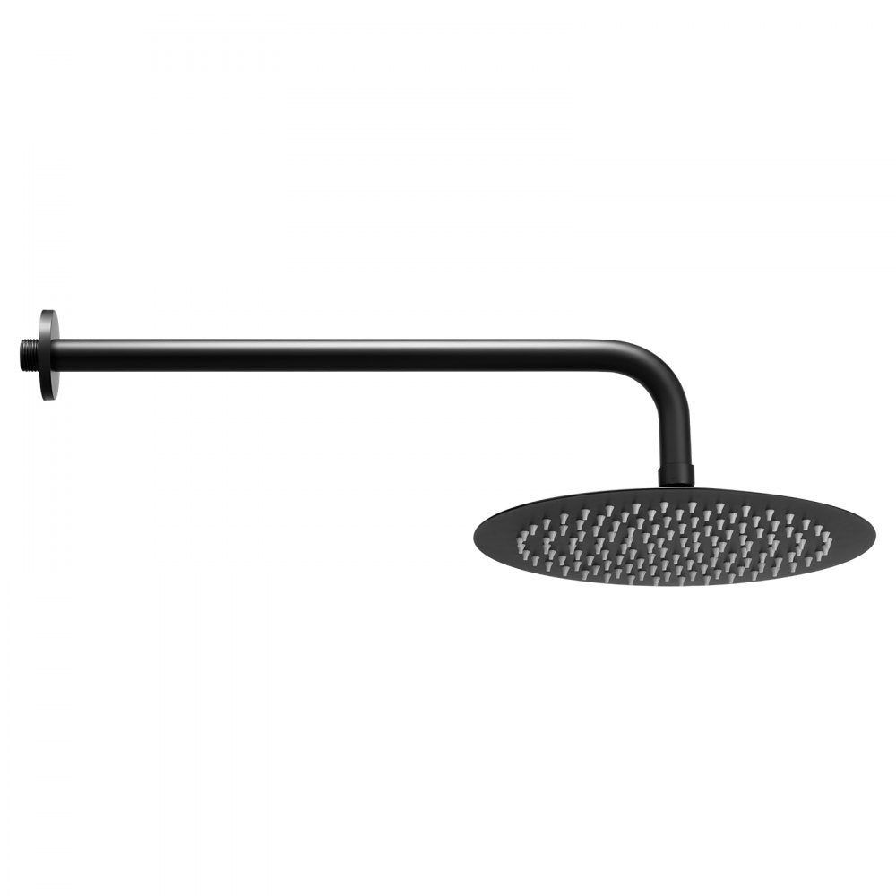 VEVOR Shower Faucet Set, Rainfall Bathroom Shower System with 10-Inch Round Rain Shower Head and Handheld Spray, Wall Mounted Bath Fixtures with Brass Valve and Trim Kit, Matte Black