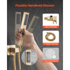 VEVOR Shower Faucet Set, Rainfall Bathroom Shower System with 12-Inch Square Rain Shower Head and Handheld Spray, Wall Mounted Bath Fixtures with Brass Valve and Trim Kit, Brushed Gold