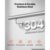 VEVOR Wall-Mounted Stair Handrail, 3.3 ft 250 lbs Load Metal Railing Silver, for Indoor Steps, Loft, Porch & Hallways, Heavy-Duty Industrial Stainless Steel Hand Rail, Round Tube, Mounting Hardware