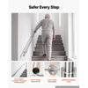 VEVOR Wall-Mounted Stair Handrail, 6.5 ft 250 lbs Load Metal Railing Silver, for Indoor Steps, Loft, Porch & Hallways, Heavy-Duty Industrial Stainless Steel Hand Rail, Round Tube, Mounting Hardware