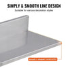 VEVOR 8.6" x 16" -2 Pack Stainless Steel Shelf, Wall Mounted Floating Shelving with Backsplash, 44 lbs Load Capacity Commercial Shelves, Heavy Duty Storage Rack for Restaurant, Kitchen, Bar, Home, and Hotel