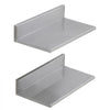 VEVOR 8.6" x 16" -2 Pack Stainless Steel Shelf, Wall Mounted Floating Shelving with Backsplash, 44 lbs Load Capacity Commercial Shelves, Heavy Duty Storage Rack for Restaurant, Kitchen, Bar, Home, and Hotel