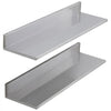 VEVOR 8.6" x 30" -2 Pack Stainless Steel Shelf, Wall Mounted Floating Shelving with Backsplash, 44 lbs Load Capacity Commercial Shelves, Heavy Duty Storage Rack for Restaurant, Kitchen, Bar, Home, and Hotel