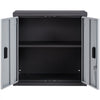 VEVOR Foldable Wall Cabinet, Metal Garage Locker Mounted 26" Small Tool Chest 240 LBS Loading Capacity Adjustable Shelf Magnetic Door File for Warehouse Office Home Black