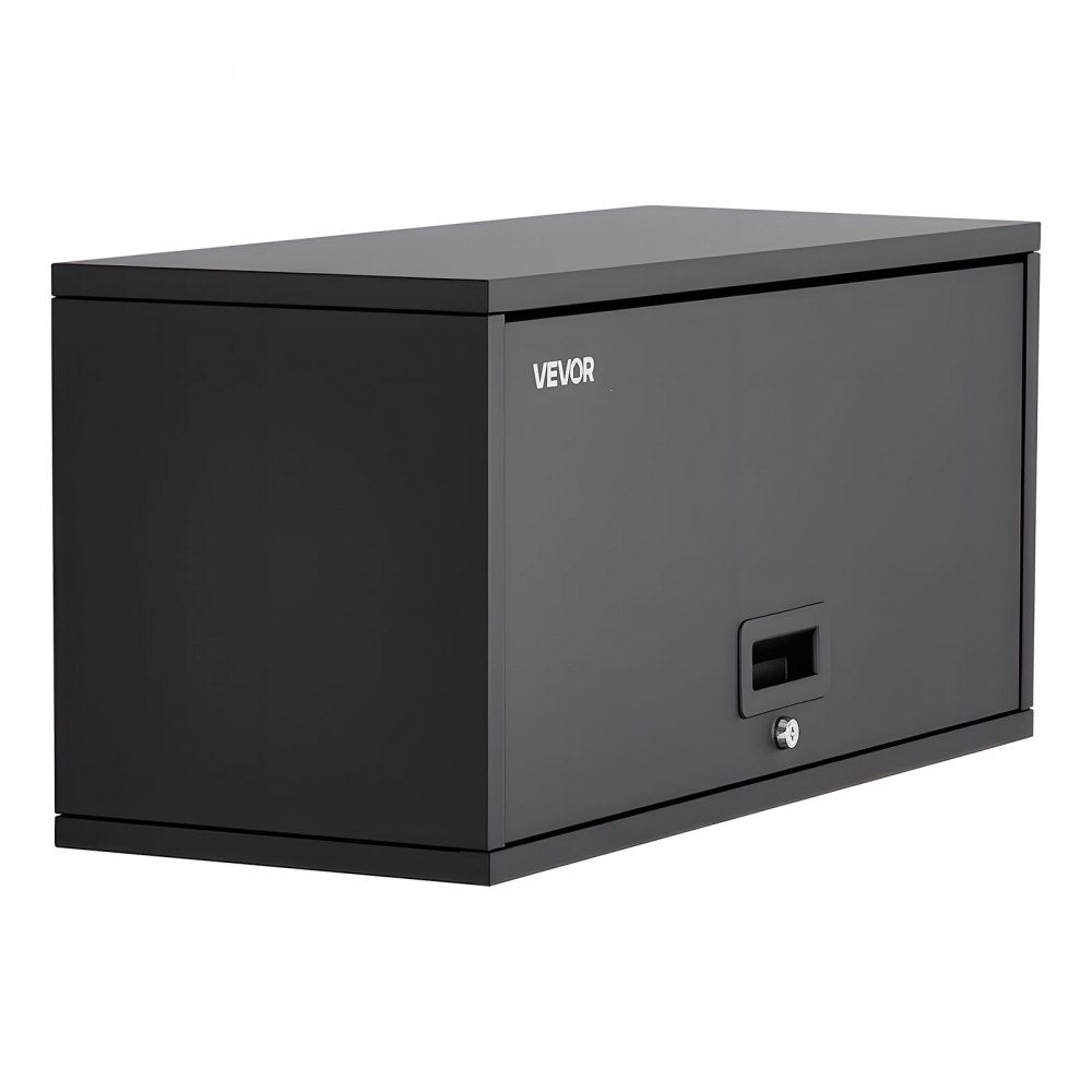 VEVOR Metal Wall Cabinet, 27.56W x 12.01D x 14.02H Inch, Floating Garage Tool Cabinet with Up-Flip Door, 120 lbs Load per Shelf, Fit for Garage, Basement, Kitchen, Warehouse, Assembly Required