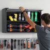 VEVOR Metal Wall Cabinet, 27.56W x 12.01D x 19.69H Inch, Floating Garage Tool Cabinet with Up-Flip Door and Shelf, 240 lbs Load Capacity, Fit for Garage, Basement, Kitchen, Warehouse Assembly Required