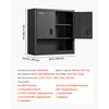 VEVOR Metal Wall Cabinet, 30W x 12.01D x 30H Inch, Steel Floating Hanging Storage Cabinet with Locking Doors and Adjustable Shelf for Garage, Basement, Kitchen, Warehouse Assembly Required, Black