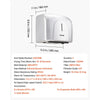 VEVOR Hand Dryer, 2 Pack 1300W Bathroom Air Hand Dryer, Automatic High Speed with HEPA Filter, Fast Drying, ABS Construction, AC110-120V Commercial Wall Mounted for Home Bathroom, Guest Room,Homestay