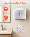 VEVOR Hand Dryer, 2 Pack 1300W Bathroom Air Hand Dryer, Automatic High Speed with HEPA Filter, Fast Drying, ABS Construction, AC110-120V Commercial Wall Mounted for Home Bathroom, Guest Room,Homestay