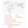 VEVOR Wall Mounted Folding Table, 23.6 x 15.7 inches Wall Mount Table, Floating Desk with Iron Bracket, Fold Down Desk for Small Spaces, Home Office, Dining, Laundry Room, Kitchen, Bar, White