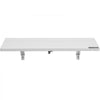 VEVOR Wall Mounted Folding Table, 31.5" x 19.69" Wall Mount Drop Leaf Table, Floating Desk with Iron Bracket, Fold Down Desk for Small Spaces, Home Office, Dining, Laundry Room, Kitchen, Bar, White