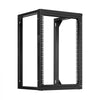 VEVOR 15U Wall Mount Server Rack, 150 lbs Max Load Capacity, Open Frame Network Rack with 180 Degrees Gate Swing, Carbon Steel, for 19-Inch IT Network Equipment & AV Devices Computer Server, Black