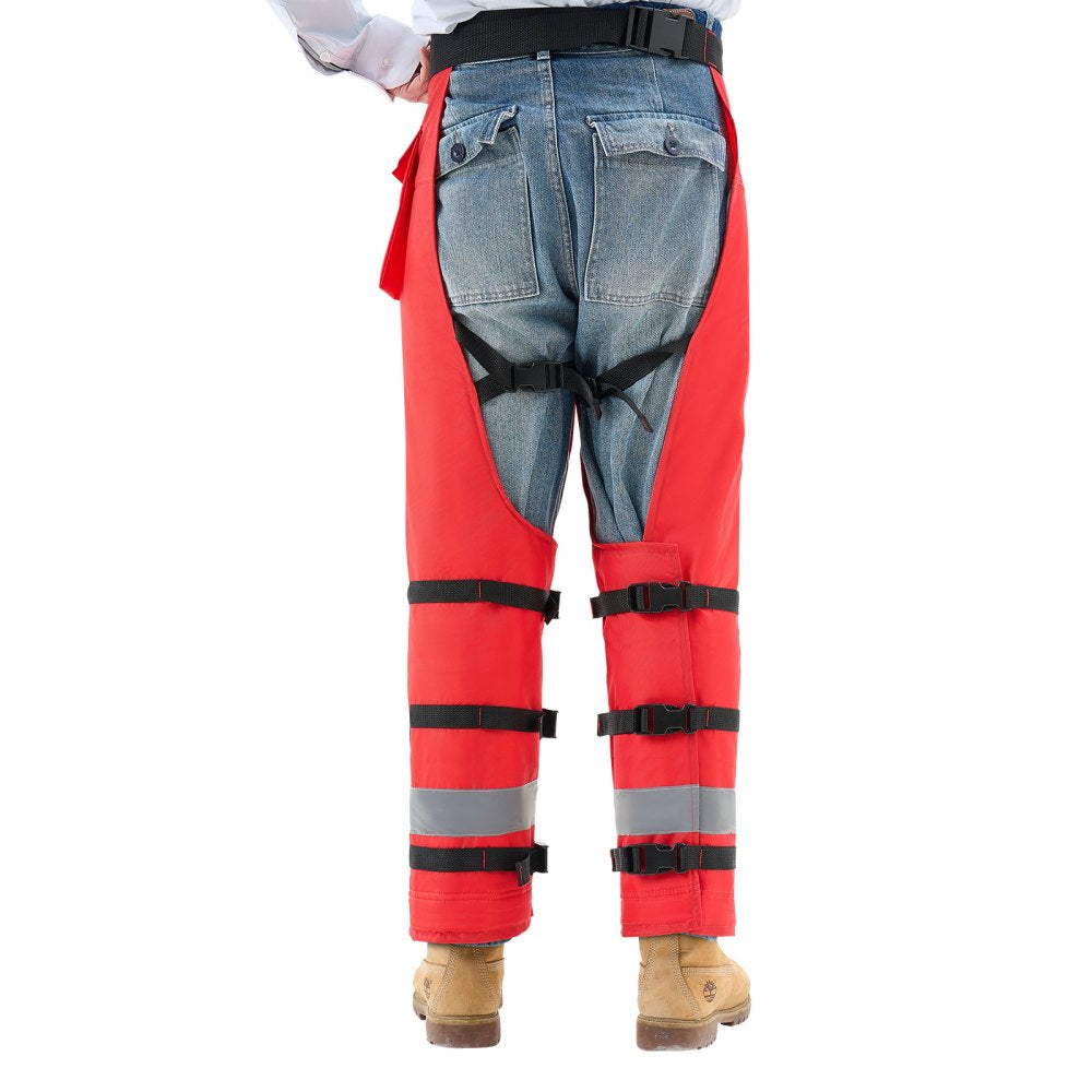 VEVOR Apron Style Chainsaw Chaps, Class D, 8 Layers Chainsaw Pants with Adjustable Belt & Gear Pocket, Chain Saw Chaps for Men/Women, Chainsaw Safety Equipment for Loggers Forest Workers, Medium