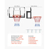 VEVOR Wall Mount Basketball Hoop, 44-inch PC Backboard Mounted Basketball Hoop Outdoor with Solid Steel, 0.08 inch Thickened Backboard, Thickened Woven Nylon Basketballs Net, Indoor & Outdoor Use