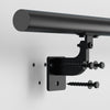 VEVOR Wall Mounted Stair Handrail, 10ft Pipe Staircase Handrail, Black Galvanized Aluminum, 1.26 inch Pipe Diameter, Indoor&Outdoor Staircase Railing,Industrial Hand Rail for Steps,Security Baluster