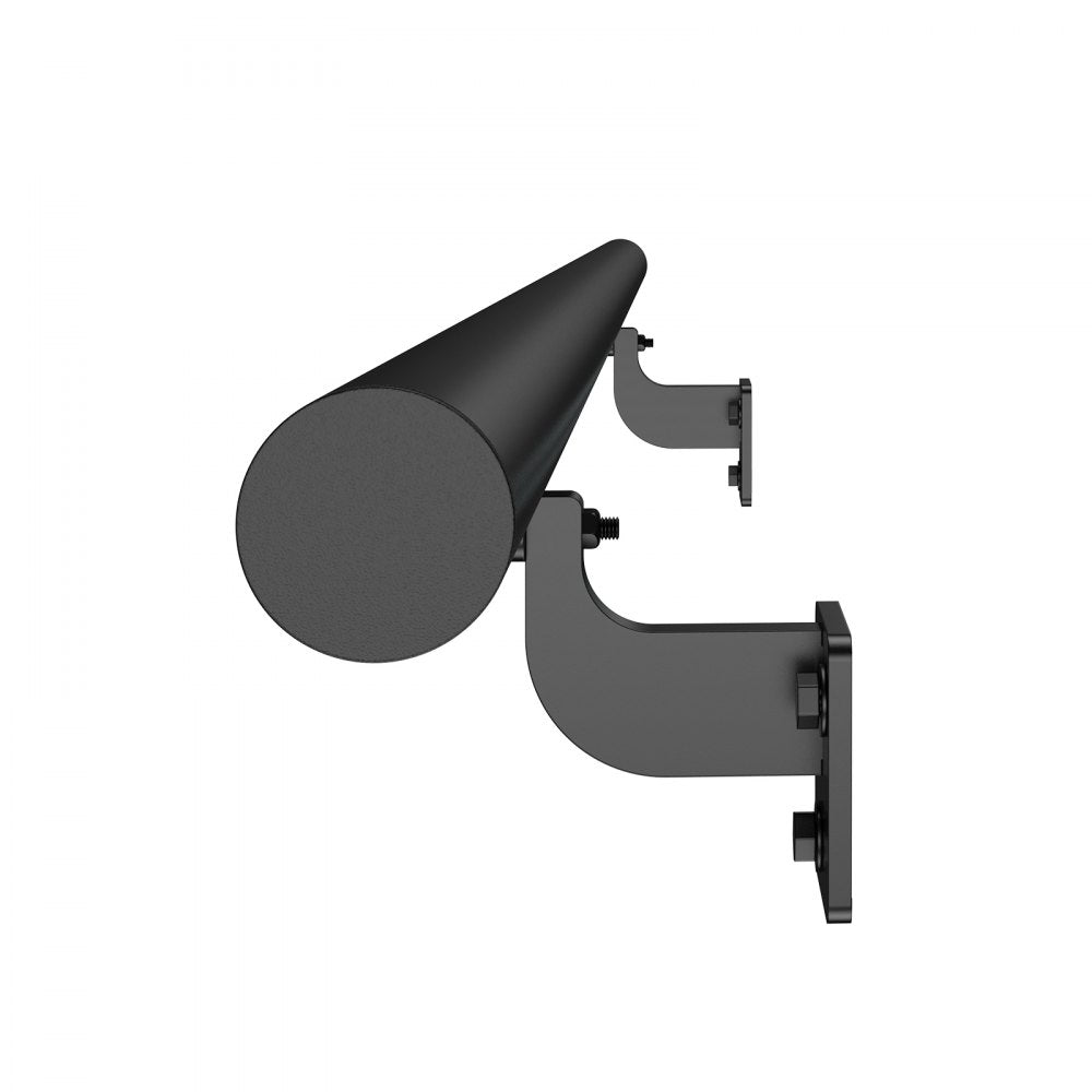 VEVOR Wall Mounted Stair Handrail, 4ft Pipe Staircase Handrail, Black Galvanized Aluminum, 1.26 inch Pipe Diameter, Indoor&Outdoor Staircase Railing,Industrial Hand Rail for Steps,Security Baluster
