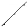 VEVOR Wall-Mounted Stair Handrail, 5 ft 250 lbs Load Black Metal Railing, for Indoor Steps, Loft, Porch & Hallways, Heavy-Duty Industrial Aluminum Alloy Hand Rail, Round Tube, with Mounting Hardware