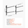 VEVOR Kayak Storage Rack for 2 Kayaks, Holds 200 lbs, Heavy Duty Adjustable Wall Mount Stand for Indoor Outdoor Garage Shed Dock, Storage Holder for Canoe, Small Boat, SUP, Surfboard & Paddleboard