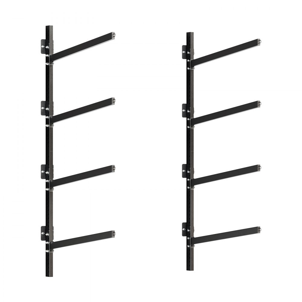 VEVOR Kayak Storage Rack for 4 Kayaks, Holds 300 lbs, Heavy Duty Adjustable Wall Mount Stand for Indoor Outdoor Garage Shed Dock, Storage Holder for Canoe, Small Boat, SUP, Surfboard & Paddleboard