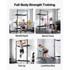 VEVOR Folding Power Cage, Wall-Mounted Power Rack Squat Rack, Multifunctional Strength Training Workout Equipment with Landmine Holder, Adjustable J-Hooks & Pull-Up Bar for Home Gym, 1000LBS Capacity