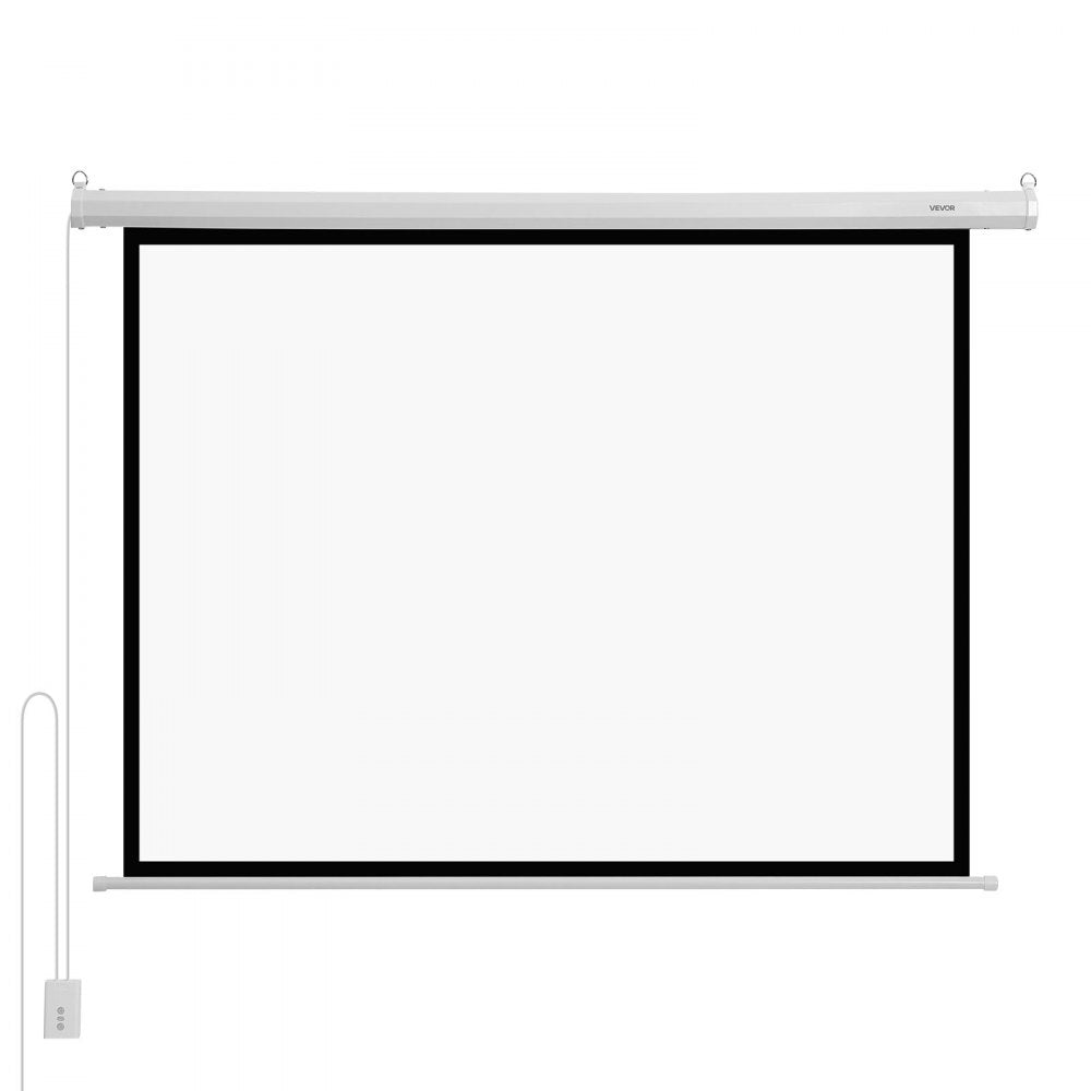 VEVOR Motorized Projector Screen, 72 inch 4:3 1080 HD Electric Projection Screen, Wall Mounted Projection Dispaly Projector with Remote Control, Automatic Movie Screen for Family Home Office Theater