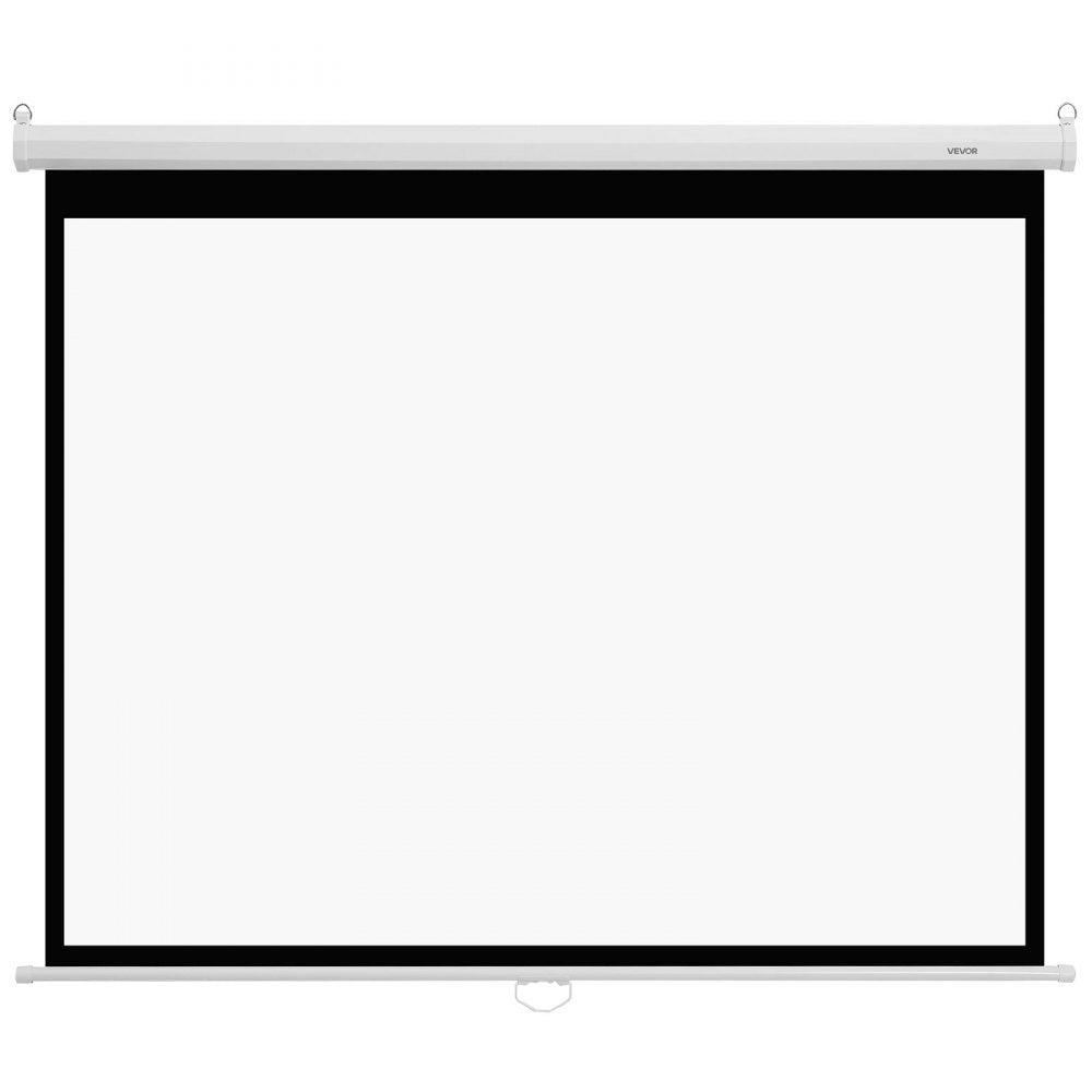VEVOR Manual Projector Screen, 72 inch 4:3 4K 1080 HD Retractable Pull Down Projector Screen, Wall Mounted Movie Projection with Pull Rope, Portable Display Projectoin for Family Home Office Theater