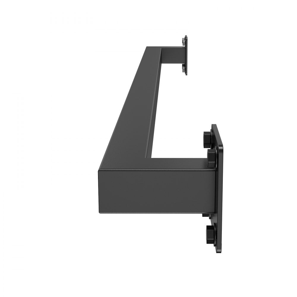 VEVOR Wall Mounted Stair Handrail, 4ft Black Iron Staircase Handrail Indoor, 250lbs Load Capacity, Industrial Railing Hand Rail for Steps, Square Tube for Loft Porch Deck, 2 Sections