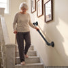 VEVOR Wall-Mounted Stair Handrail, 2 ft 440 lbs Load Black Metal Railing, for Indoor Steps, Loft, Porch & Hallways, Heavy-Duty Industrial Carbon Steel Hand Rail, Round Tube, with Mounting Hardware