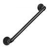 VEVOR Wall-Mounted Stair Handrail, 2 ft 440 lbs Load Black Metal Railing, for Indoor Steps, Loft, Porch & Hallways, Heavy-Duty Industrial Carbon Steel Hand Rail, Round Tube, with Mounting Hardware