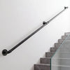 VEVOR Wall-Mounted Stair Handrail, 5 ft 440 lbs Load Black Metal Railing, for Indoor Steps, Loft, Porch & Hallways, Heavy-Duty Industrial Carbon Steel Hand Rail, Round Tube, with Mounting Hardware