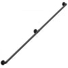 VEVOR Wall-Mounted Stair Handrail, 5 ft 440 lbs Load Black Metal Railing, for Indoor Steps, Loft, Porch & Hallways, Heavy-Duty Industrial Carbon Steel Hand Rail, Round Tube, with Mounting Hardware