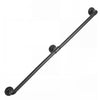 VEVOR Wall-Mounted Stair Handrail, 4 ft 440 lbs Load Black Metal Railing, for Indoor Steps, Loft, Porch & Hallways, Heavy-Duty Industrial Carbon Steel Hand Rail, Round Tube, with Mounting Hardware