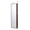 VEVOR Mirror Jewelry Cabinet, 47.05-Inch Tall Lockable Jewelry Cabinet Armoire with Full-Length Mirror, Wall or Door Mounted Jewelry Mirror Organizer with LED Interior Lights and Velvet Lining, Brown