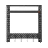 VEVOR Gun Rack Wall Mount, Heavy Duty Steel, Indoor Rifle Shotgun Rack with J-Hooks, Additional Tray Storage, Gun Accessories Display Storage Holder, Hold Up to 3 Rifles or Shotguns, for Tactical Gear