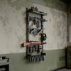 VEVOR Gun Rack Wall Mount, Heavy Duty Steel, Indoor Rifle Shotgun Rack with Magazine Holder, MOLLE Panel, Gun Accessories Display Storage Holder, Hold Up to 5 Rifles or Shotguns, for Tactical Gear