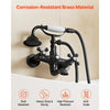 VEVOR Clawfoot Tub Faucet, Wall Mount Bathtub Faucets with Handheld Shower, Vintage Oil-Rubbed Bronze Clawfoot Tub Filler Faucet Shower Kit with Adjustable Swing Arms & 360° Rotation Spout for Bathtubs