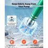 VEVOR 3" Suction Hose Kit 65' Blue PVC Backwash 20' Green Suction Hose, for Swimming Pools Water Pumps, Ready-to-Use Setup, with Round-Hole Strainer, Cam & Groove Adapter, Stainless Steel Clamp