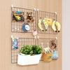 VEVOR Grid Wall Panels, 4 Packs Wire Wall Grid for Photo Pictures Display, Wall Storage Organizer Metal Grid Wall Panel for Home Office Decor with Clips and Hooks, 11.8x15.7 inch