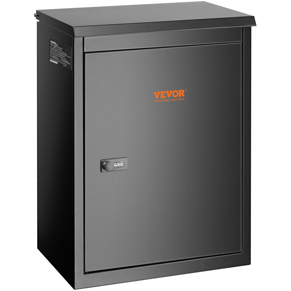 VEVOR Package Delivery Boxes for Outside 15.4" x 10.6" x 20.5", Galvanized Steel Wall Mount Mailbox with Coded Lock, Anti-Theft Baffle, IPX3 Waterproof Lockable Large Mail Box for Porch, Curbside